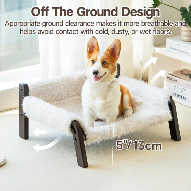 MEWOOFUN Raised Cat Bed For Indoor Cats