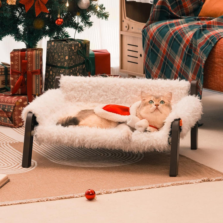 MEWOOFUN Raised Cat Bed For Indoor Cats