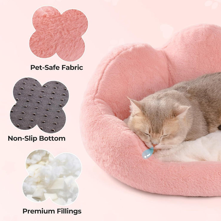 MEWOOFUN Fluffy Cat Couch Bed