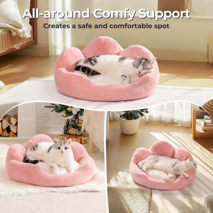 MEWOOFUN Fluffy Cat Couch Bed