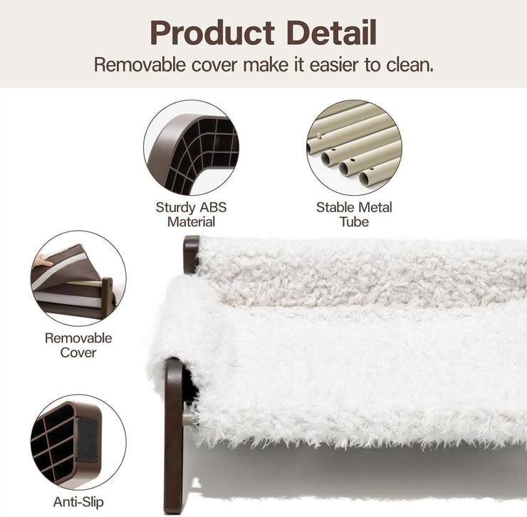 MEWOOFUN Raised Cat Bed For Indoor Cats