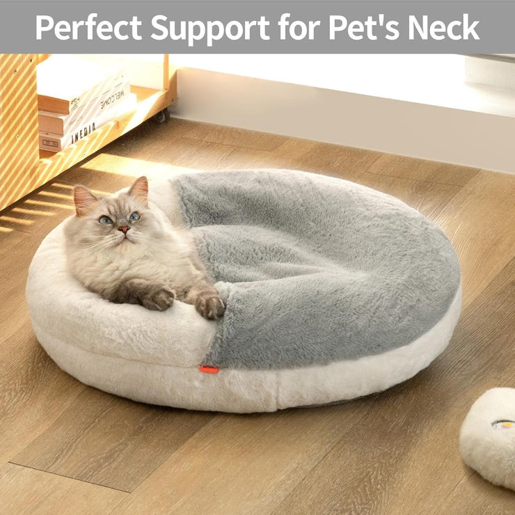 MEWOOFUN Enclosed Cat Bed Cave
